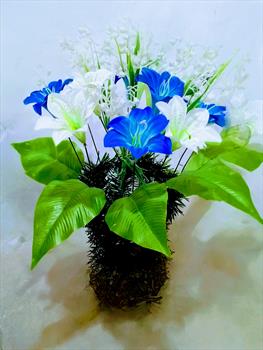 Вазон с лилиями К45