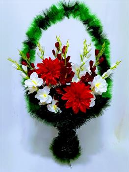 Корзина с гладиолусами К87